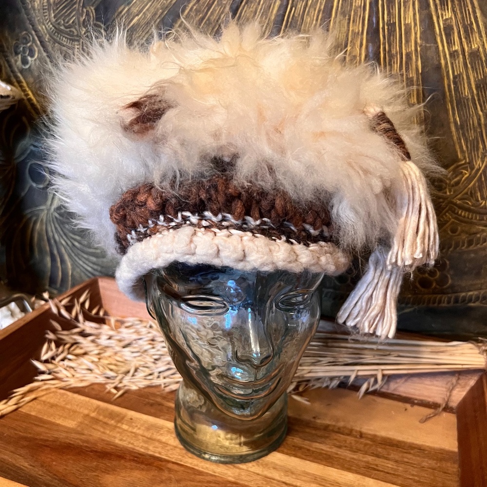 Vintage Mongolian Shearling Hat from the 60's